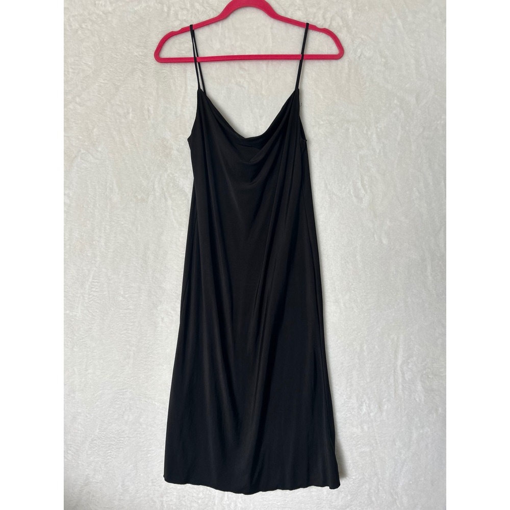 Sincerely Jules Black Cowl Neck Slip Dress Womens Medium Spaghetti Strap Midi